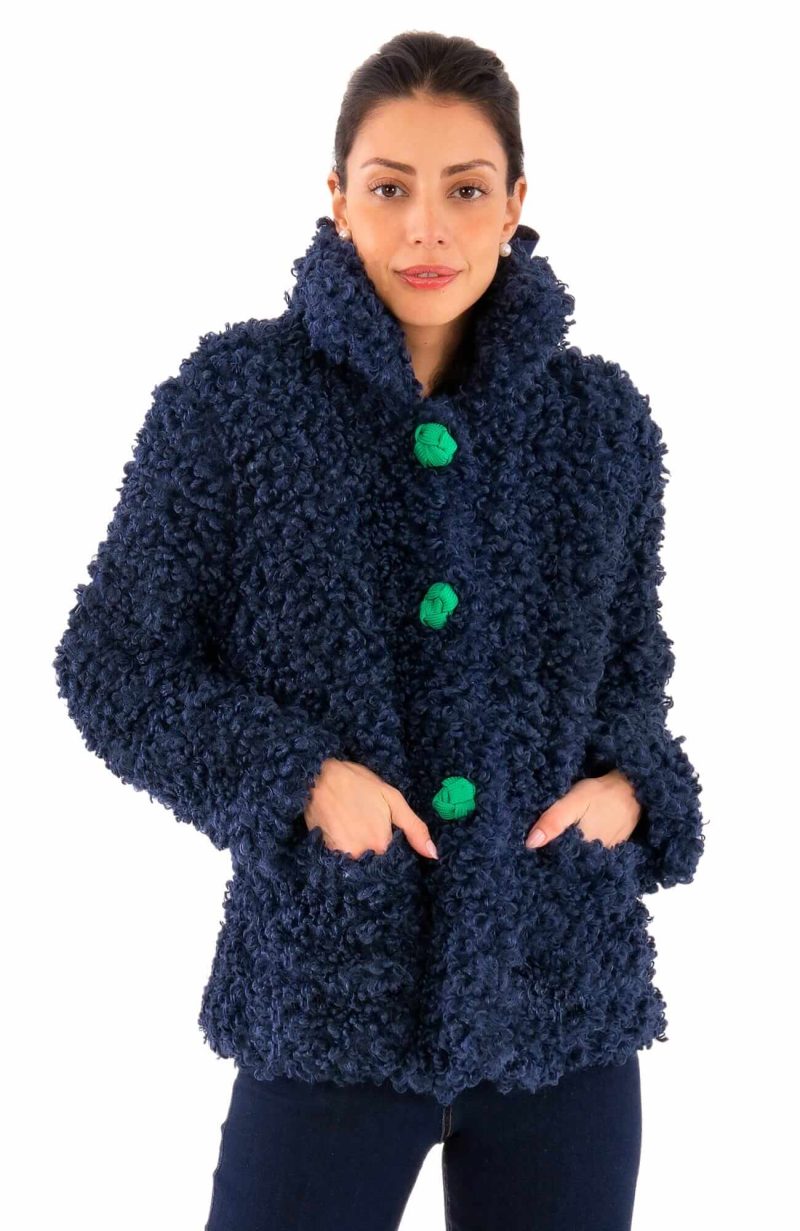 Poodle Doodle Jacket - Final Sale Navy