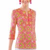 Jersey Split Neck Tunic - Piazza - Final Sale Lime Pink