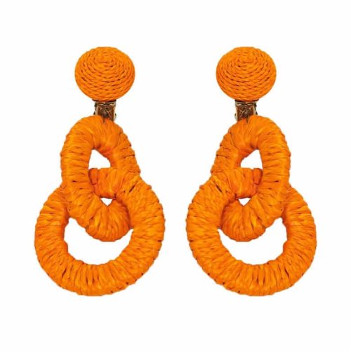 Ring Toss Earrings Orange ONE SIZE