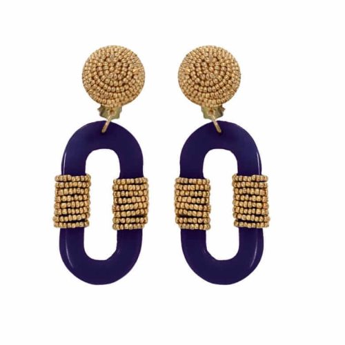 Stonehenge Earrings Navy One Size