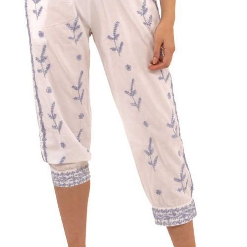 Dynasty Embroidered Pant - Final Sale Periwinkle