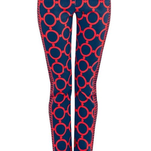 GripeLess Pull On Pant - Dip & Dot Navy Red