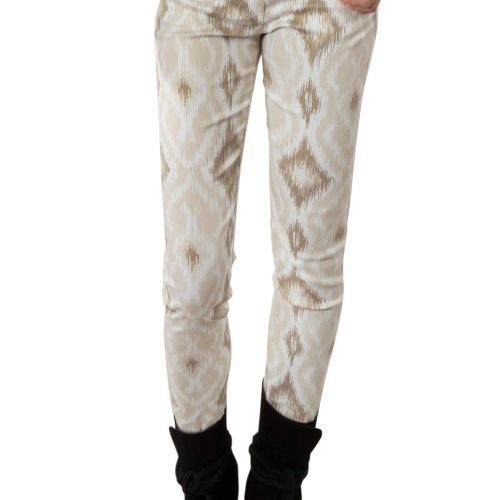 GripeLess Cotton Spandex Jeans - Kitt Ikat - Final Sale Khaki