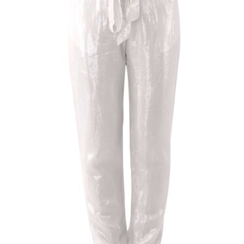 Metallic Trouser - Glinda Lurex - Final Sale Silver