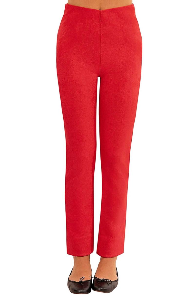 Ultra Suede GripeLess Pull on Pant Red