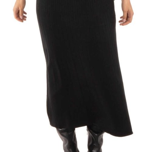 Sneek A Peek Knit Skirt - Final Sale Black