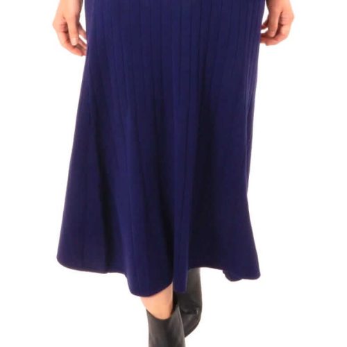 Sneek A Peek Knit Skirt - Final Sale Navy