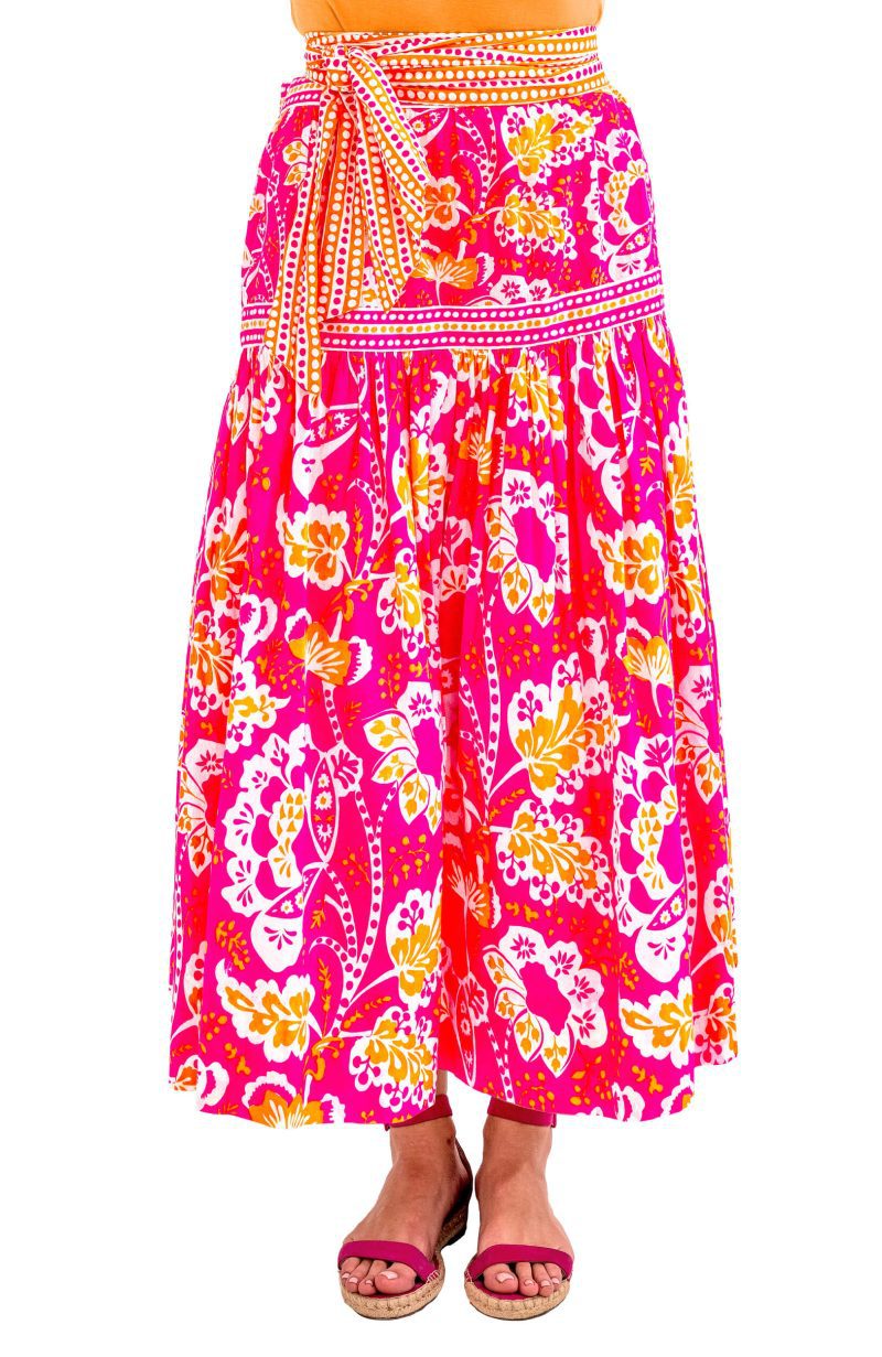 Summer Dreaming Skirt - Flora Pink Orange