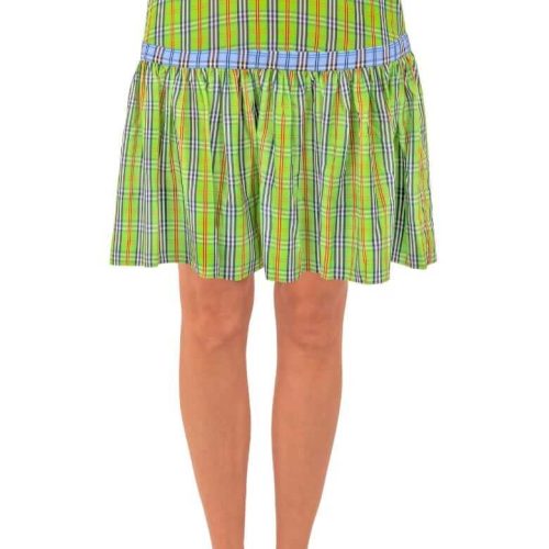 Stefania Skirt - Sunshine Plaid - Final Sale Green