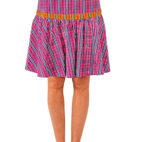 Stefania Skirt - Sunshine Plaid - Final Sale Pink