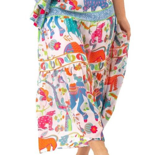 Ipanema Long Skirt - Animal Kingdom - Final Sale White Multi