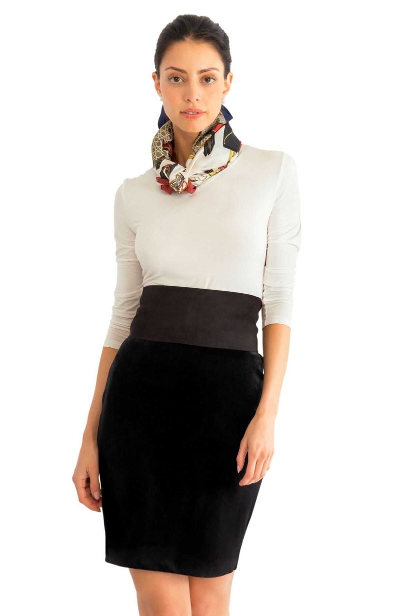 Pencil Skirt - Silky Velvet Black