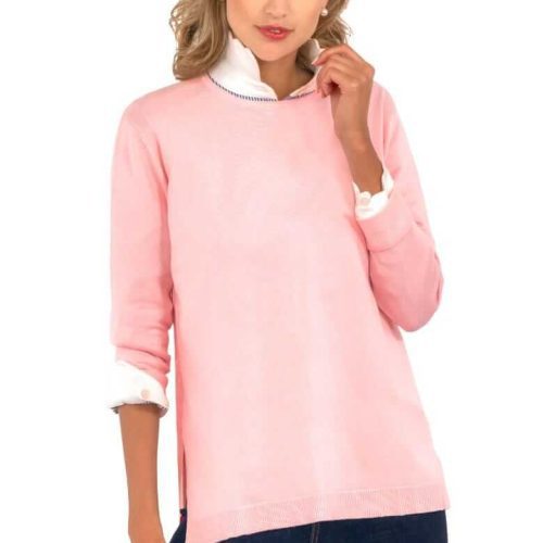 Sneek A Peek Knit Sweater Pale Pink