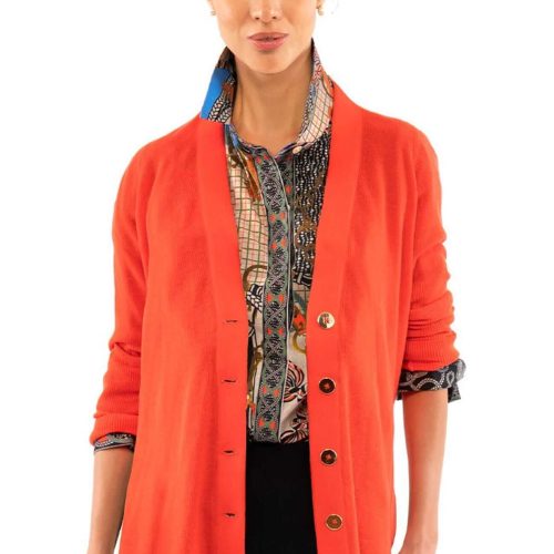 Grosgrain Heaven Cardigan Burnt Orange