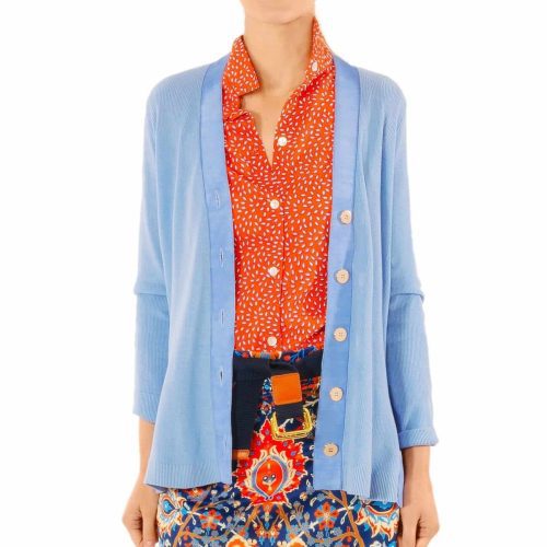 Grosgrain Heaven Cardigan Periwinkle