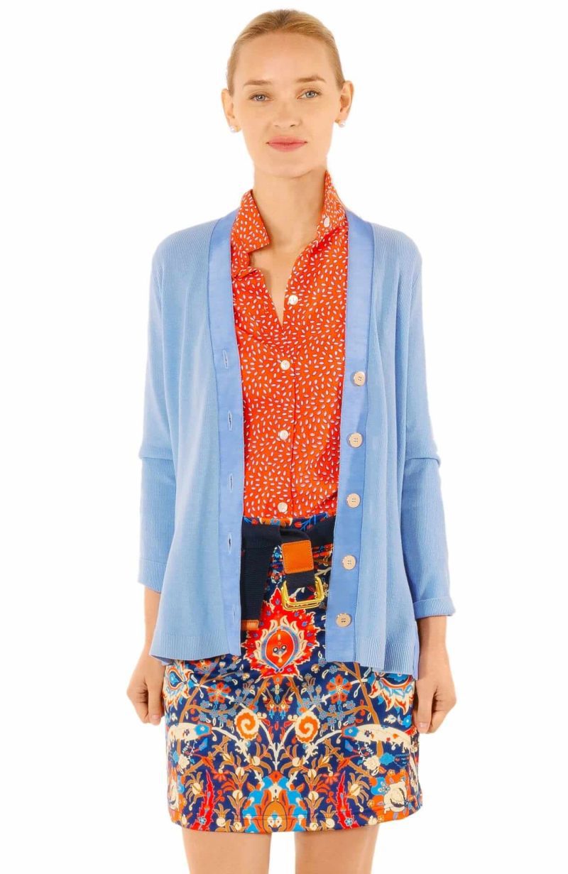 Grosgrain Heaven Cardigan Periwinkle