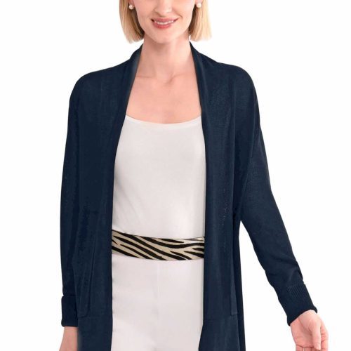 Open Cardigan Sweater Navy