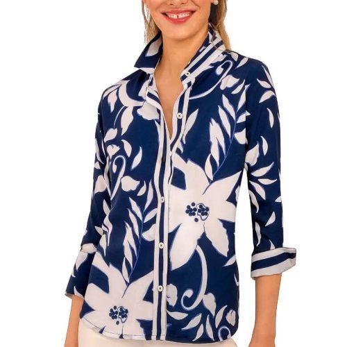 Boyfriend Shirt - Full Bloom Navy