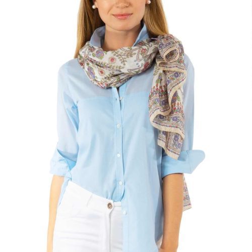 Cotton Shirt - Sleek Voile Pale Blue