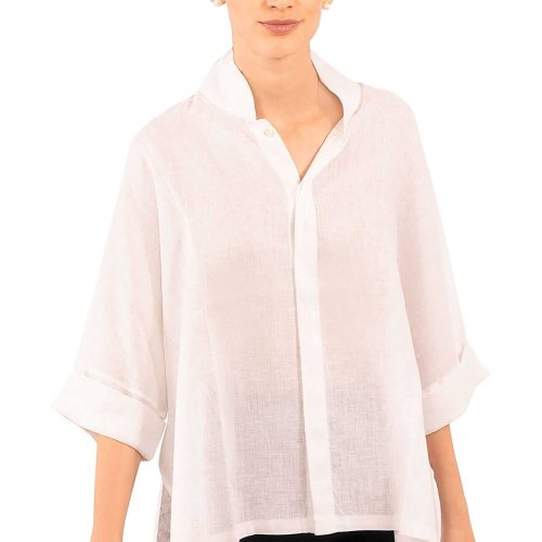 Little Lulu Linen Blouse - La Di Da White