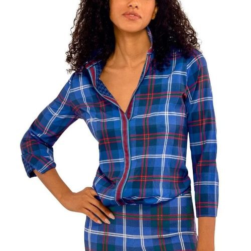 Tuck It Up Top - Middleton Plaid Navy