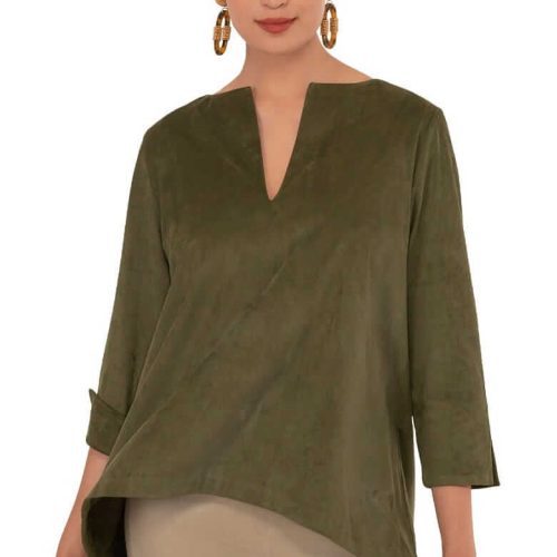 Ultra Suede Swing Top Olive