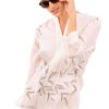 Cotton Embroidered Whisper Tunic – La Di Da White Silver