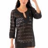 Cotton Eyelet Tunic - Alibi Black