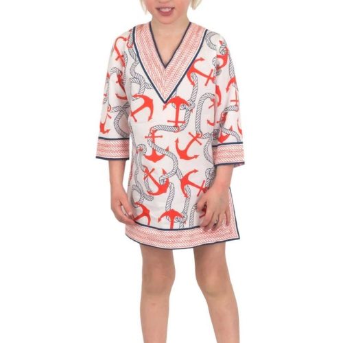 Tunic Mommy Me Anchors Away Child - Final Sale Tomato Navy