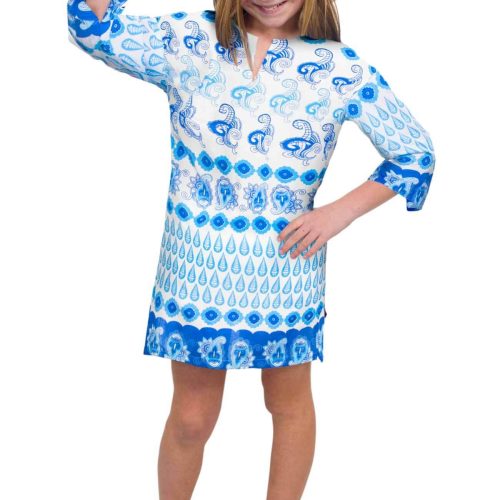 Girls Cotton Tunic - Notta Paisley - Final Sale Blues