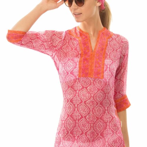 Silk Tunic - Easy Breezy - Final Sale Pink Orange