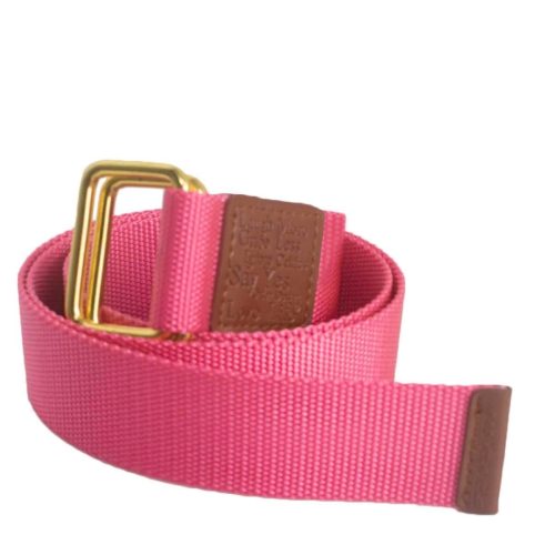 d ring canvas belt pink