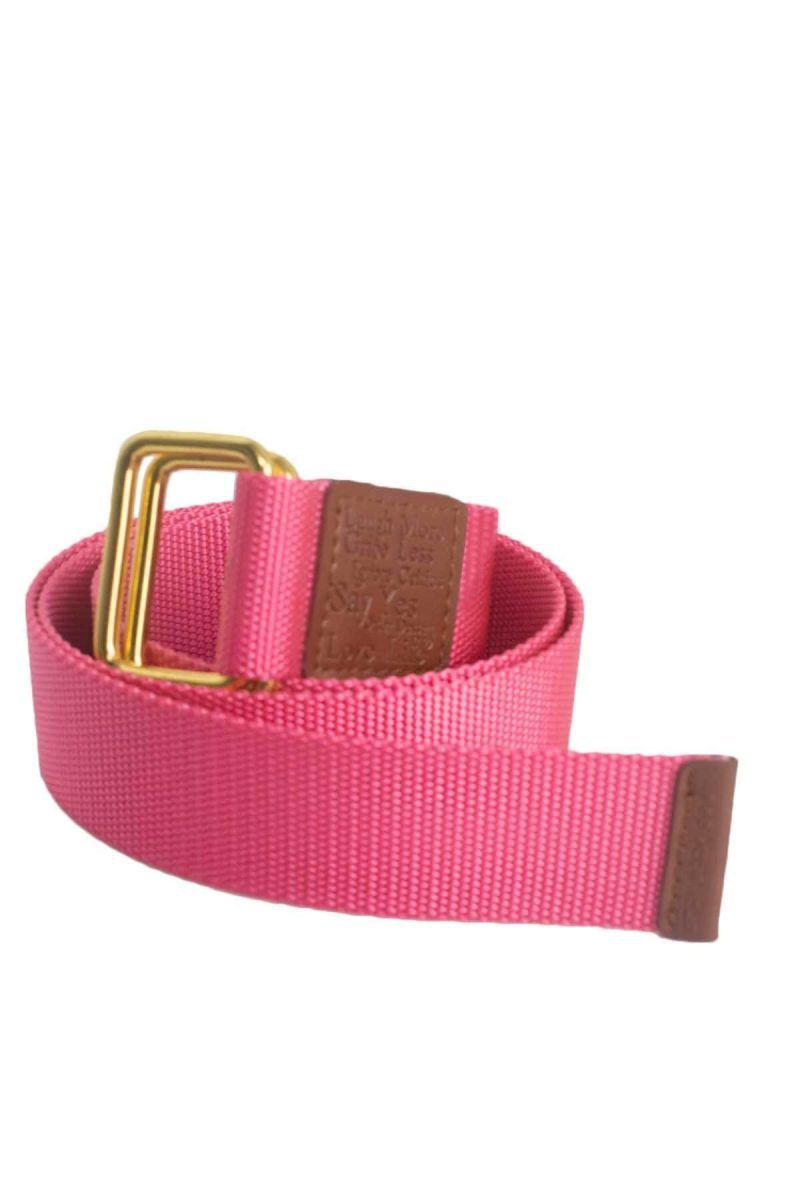 d ring canvas belt pink