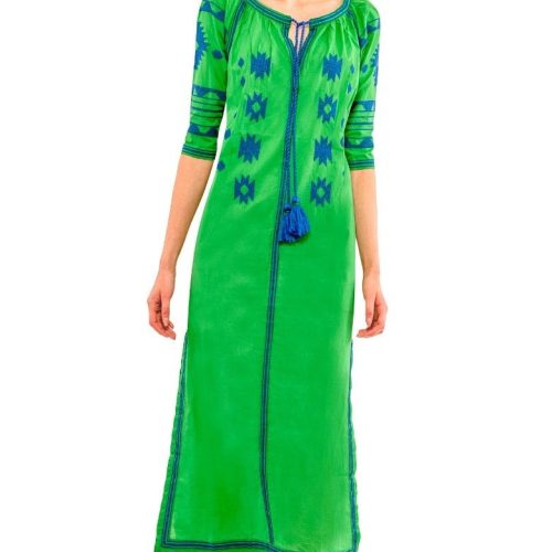 The Montezuma Midi/Maxi Dress Green Blue