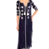 The Montezuma Midi/Maxi Dress Navy White