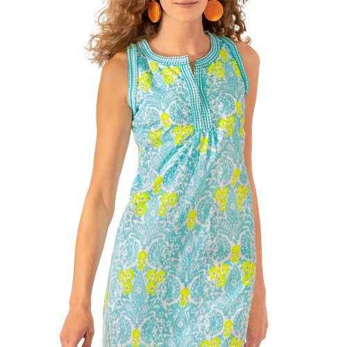 Cotton Flirt Dress - East India - Final Sale Turq Lime