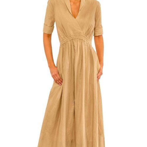 June Maxi Dress - Solid Khaki