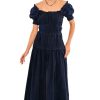 Ruffle Up Maxi Dress Navy