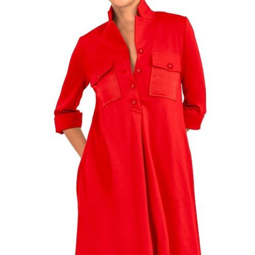 Ponte Alli Dress - Uptown Girl Red