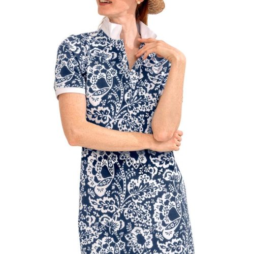 Pique Serve it Up Dress - Flora Navy