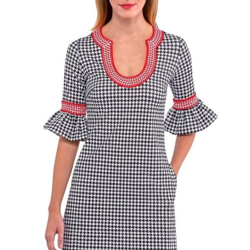 Shake Your Tushy Dress - Houndstooth Black