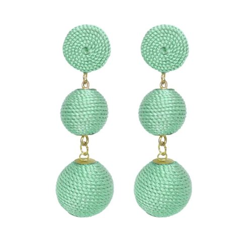 3-Drop Earrings - Durban Seafoam One Size