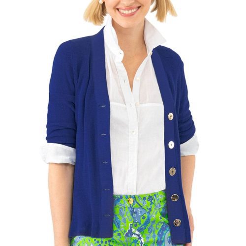 Grosgrain Heaven Cardigan Royal