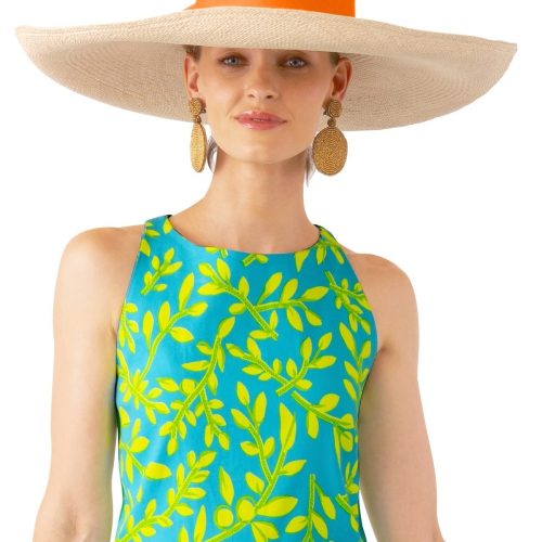 Hand Woven Panama Hat - St Tropez Orange