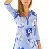 Cotton Embellished Tunic - Iconic Iris - Final Sale Blues