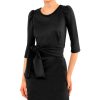 Expose Dress Solid Black