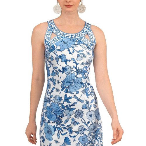 Jersey Isosceles Dress - Birds & The Bees Blues