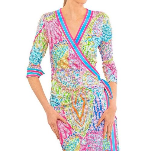 Wrap Me Up Dress - Grand Bazaar Brights