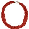 Itzy Bitzy Necklace Coral One Size