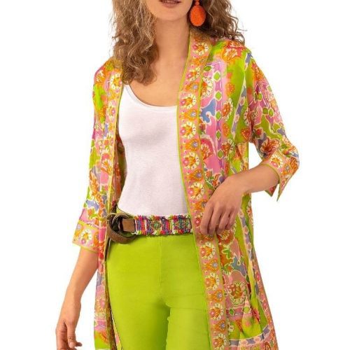 Kimono Jacket - Watteau Pink Lime